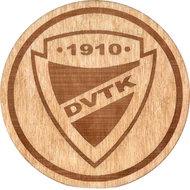 DVTK címeres fából készült poháralátét