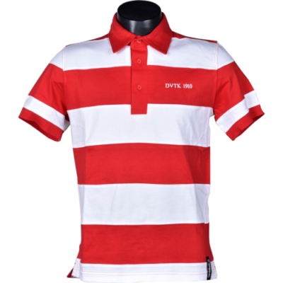 DVTK Special - piros-fehér keresztcsíkos galléros póló