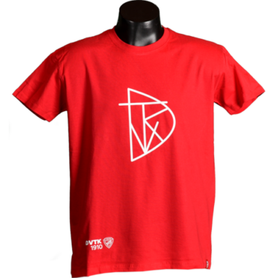 Felnőtt - minimal DVTK feliratos, piros színű póló