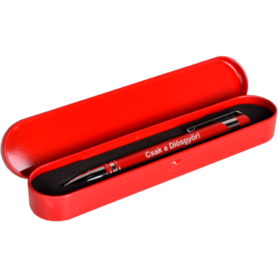 Piros fém dobozos tollkészlet