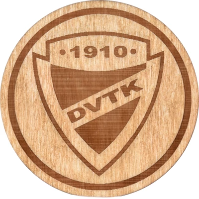 DVTK címeres fából készült poháralátét