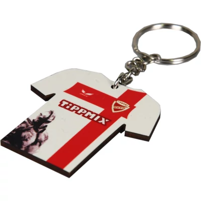 Fehér mez alakú kulcstartó 